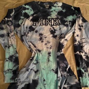 Tie dye long sleeve oversized shirt